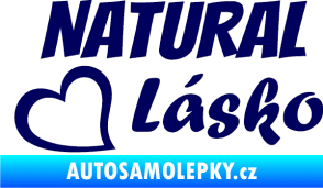 Samolepka Natural Lásko tmavě modrá