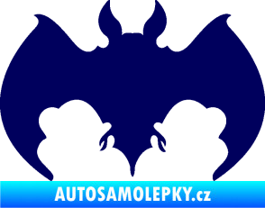 Samolepka Netopýr 002 tmavě modrá