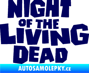 Samolepka Night of living dead švestkově modrá