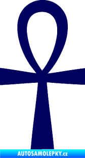 Samolepka Nilský kříž Ankh švestkově modrá