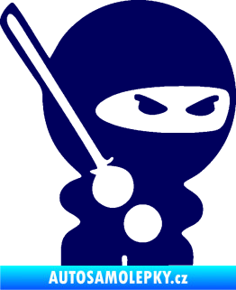 Samolepka Ninja baby 001 pravá švestkově modrá