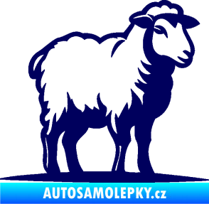 Samolepka Ovce 002 pravá tmavě modrá