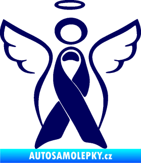 Samolepka Památeční andělíček memory tmavě modrá