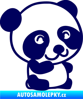 Samolepka Panda 002 pravá tmavě modrá