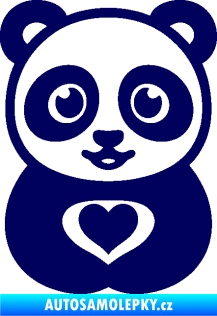 Samolepka Panda 008 roztomilá tmavě modrá
