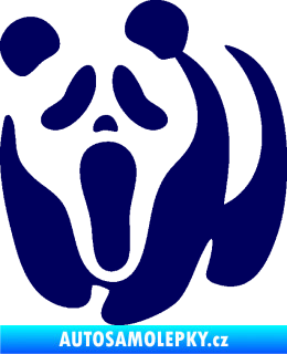 Samolepka Panda 014 levá maska Vřískot tmavě modrá