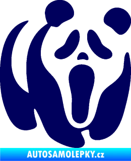 Samolepka Panda 014 pravá maska Vřískot tmavě modrá