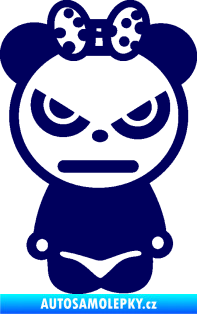 Samolepka Panda girl tmavě modrá