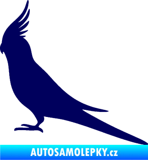 Samolepka Papoušek 002 levá tmavě modrá