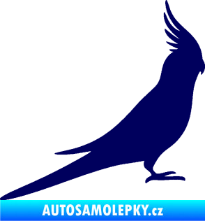 Samolepka Papoušek 002 pravá tmavě modrá