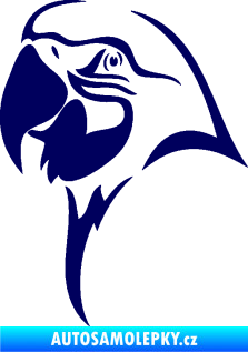 Samolepka Papoušek 006 levá hlava tmavě modrá