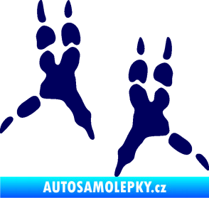 Samolepka Papoušek 008 stopy levá tmavě modrá