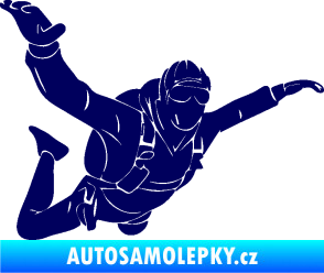 Samolepka Parašutista 004 pravá tmavě modrá