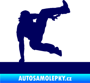 Samolepka Parkour 002 pravá tmavě modrá