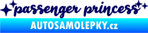 Samolepka Passenger Princess 002 nápis s hvězdičkami tmavě modrá