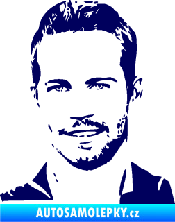 Samolepka Paul Walker 001 levá tmavě modrá