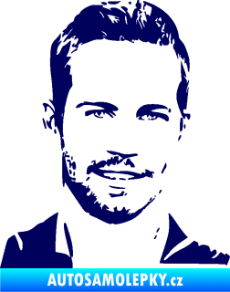 Samolepka Paul Walker 001 pravá tmavě modrá