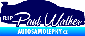 Samolepka Paul Walker 005 RIP tmavě modrá