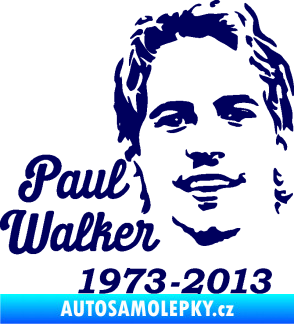Samolepka Paul Walker 007 RIP tmavě modrá