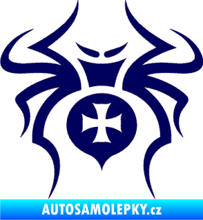 Samolepka Pavouk 003 křižák tmavě modrá
