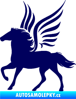 Samolepka Pegas 002 levá okřídlený kůň tmavě modrá