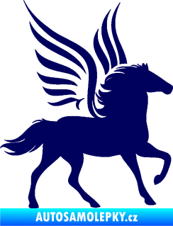 Samolepka Pegas 002 pravá okřídlený kůň tmavě modrá