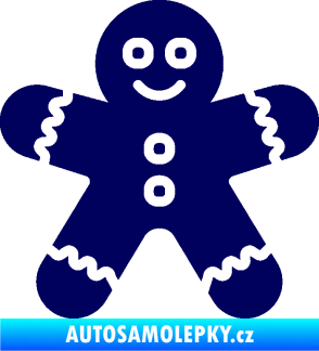 Samolepka Perníček 001 tmavě modrá