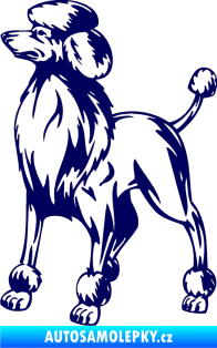 Samolepka Pes 014 levá Pudl tmavě modrá