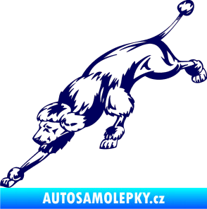 Samolepka Pes 022 levá Pudl tmavě modrá
