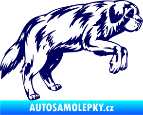 Samolepka Pes 034 pravá tmavě modrá