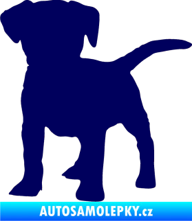 Samolepka Pes 056 levá štěně tmavě modrá
