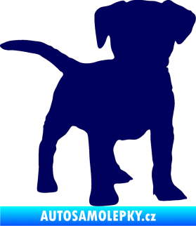 Samolepka Pes 056 pravá štěně tmavě modrá