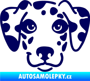 Samolepka Pes 064 Dalmatin tmavě modrá