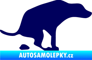Samolepka Pes 077 pravá tmavě modrá