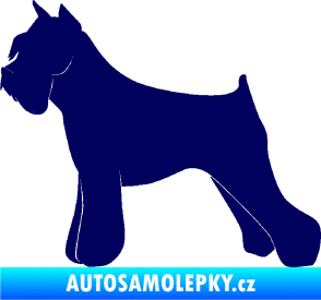 Samolepka Pes 091 levá Knírač tmavě modrá