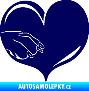 Samolepka Pes 102 levá packa tmavě modrá