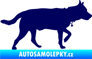 Samolepka Pes 121 pravá německý ovčák tmavě modrá