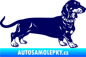 Samolepka Pes 122 pravá jezevčík tmavě modrá