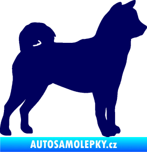 Samolepka Pes 191 pravá Shiba - Inu tmavě modrá
