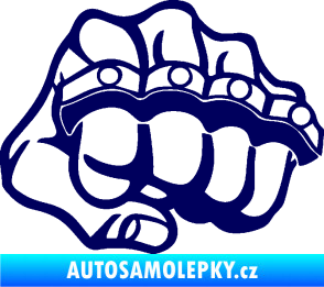 Samolepka Pěst boxer pravá tmavě modrá