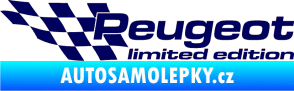Samolepka Peugeot limited edition levá tmavě modrá