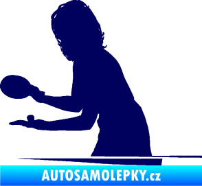 Samolepka Ping pong 005 levá tmavě modrá