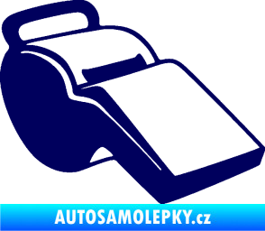 Samolepka Píšťalka 001 pravá tmavě modrá