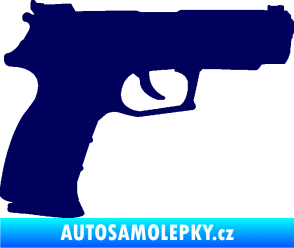 Samolepka Pistole 003 pravá tmavě modrá