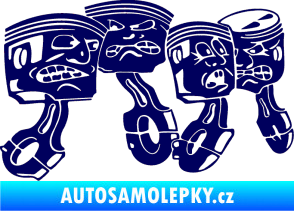 Samolepka Písty pravá tmavě modrá