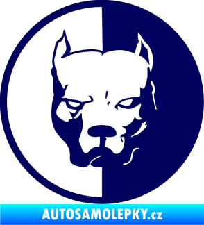 Samolepka Pitbull 001 kruh pravá tmavě modrá