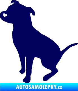 Samolepka Pitbull 005 levá tmavě modrá