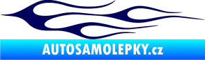 Samolepka Plameny 002 tmavě modrá