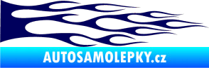 Samolepka Plameny 070 tmavě modrá