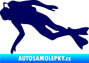 Samolepka Potápěč 002 levá tmavě modrá